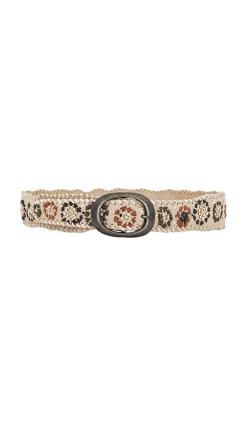 free people indigo dreaming raffia belt in natural in nude.