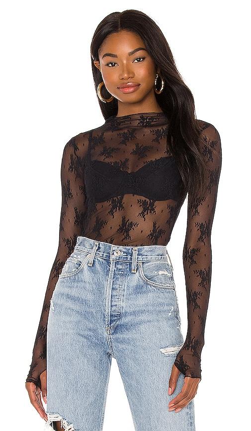 free people lady lux layering top in black.