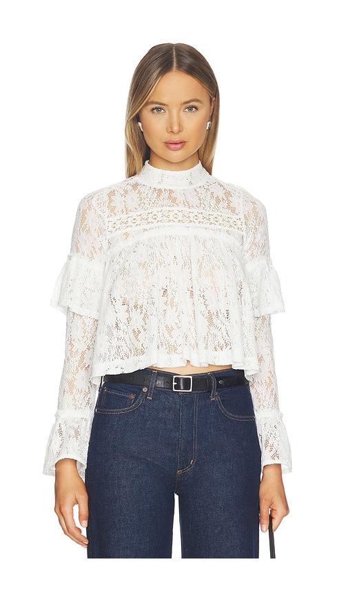 free people lilabeth lace top in ivory.