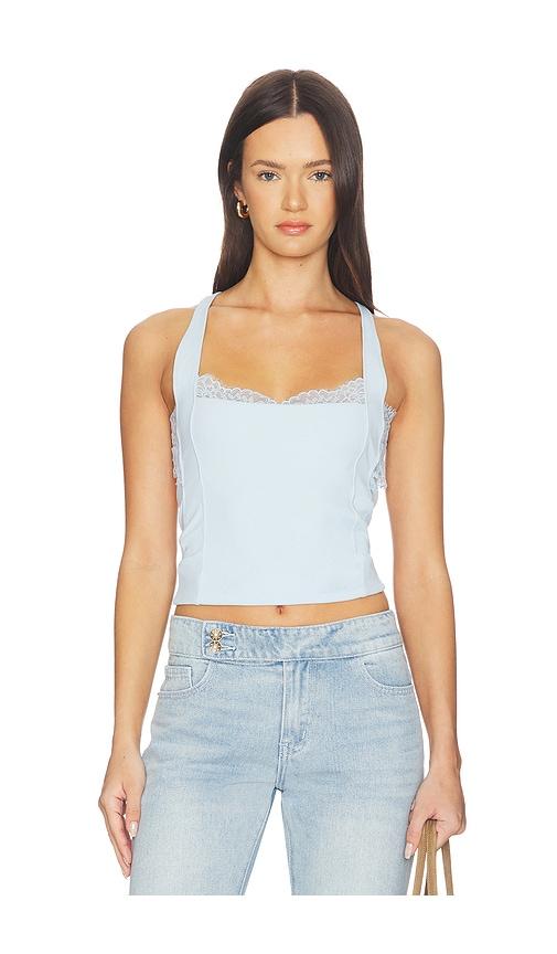 free people looking good cami in baby blue.
