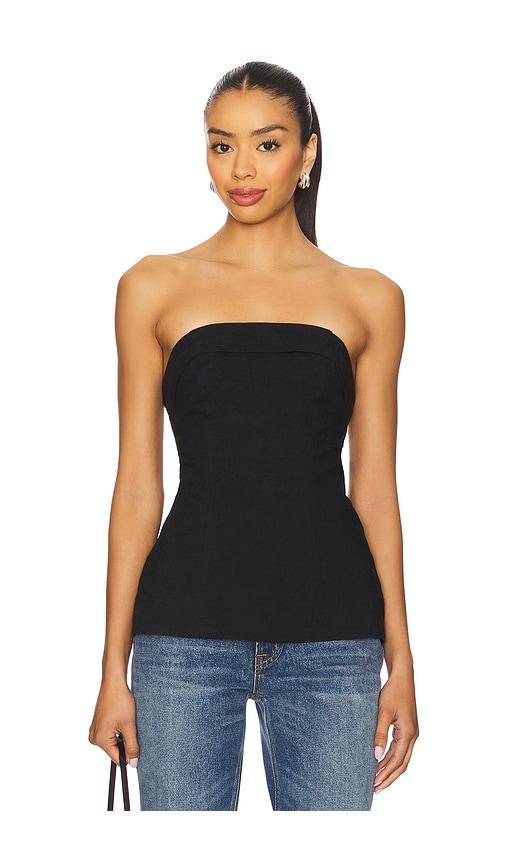 free people lora tube top in black.