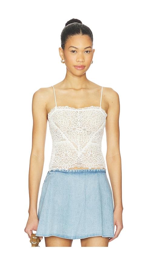 free people love and lace cami in ivory.