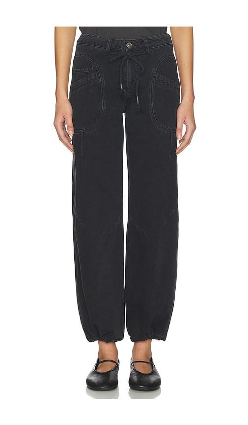 free people love language pull on jean in black.