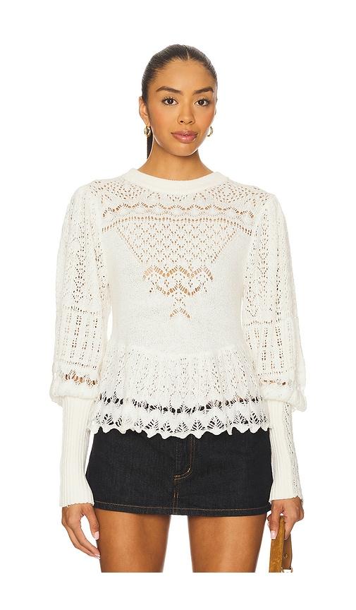 free people lucinda sweater in ivory.