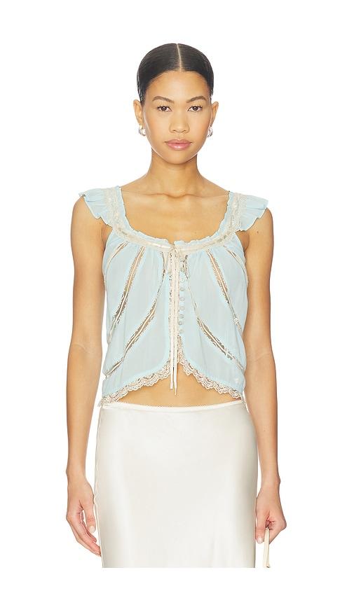 free people mabel tank in baby blue.