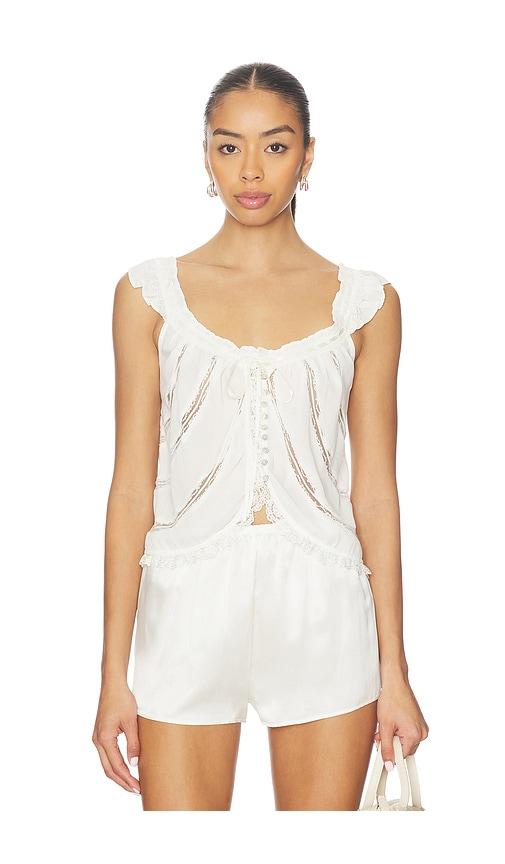 free people mabel tank in white.