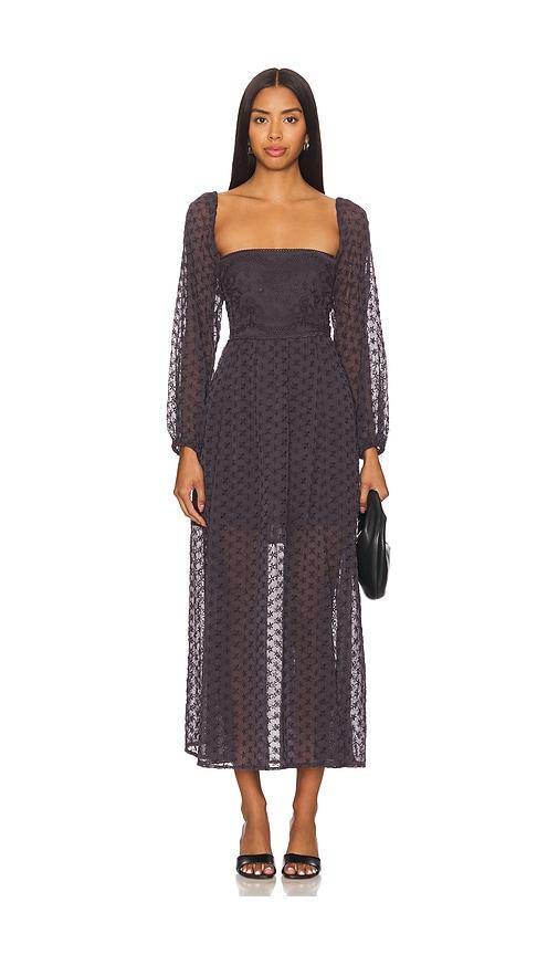 free people malina maxi dress in charcoal.