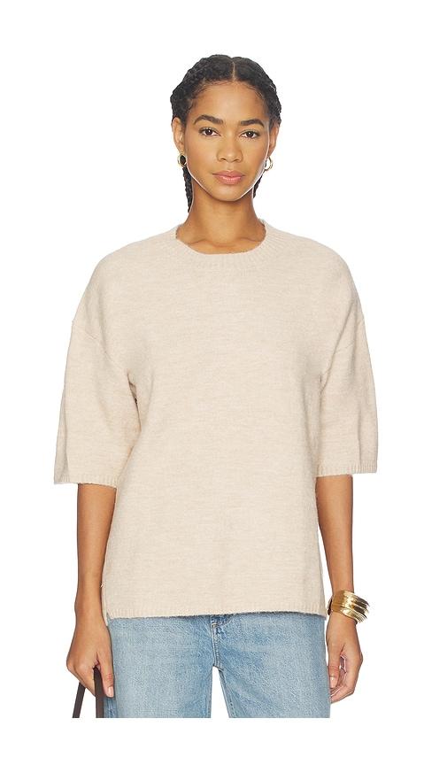 free people margot sweater tee in beige.