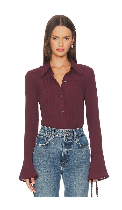 free people melrose top in wine.