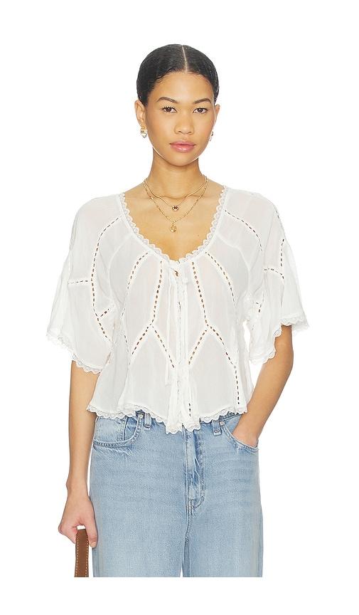 free people michelle blouse in ivory.