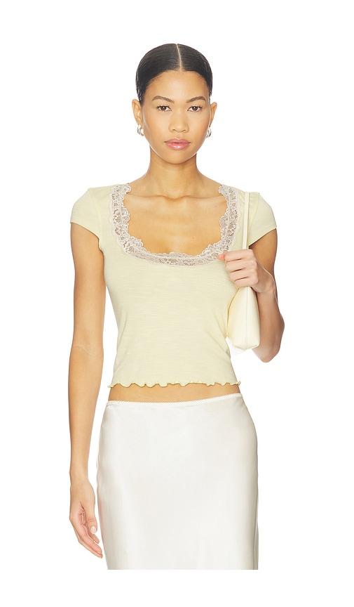 free people oh my darling tee in yellow.