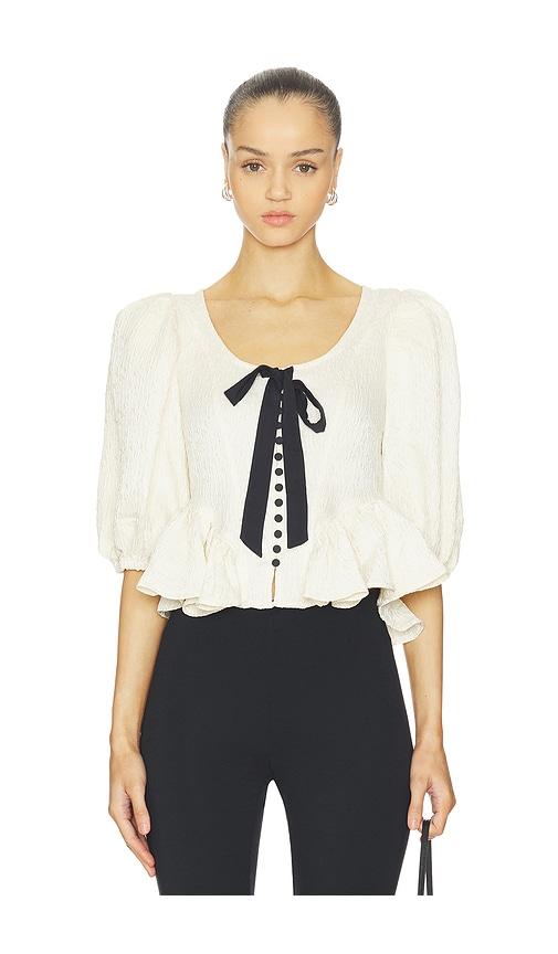free people pamela bow top in cream.