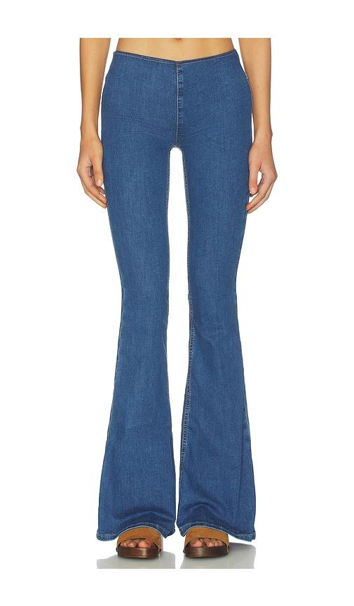 free people penny pull on jean in blue.