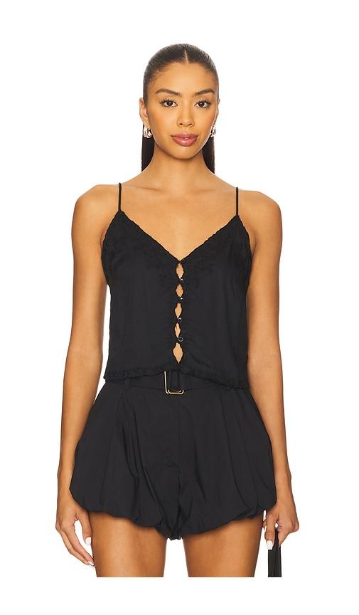 free people pieces of you cami in black.