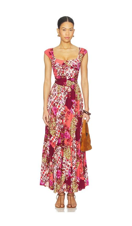 free people sasha maxi dress in pink,burgundy.