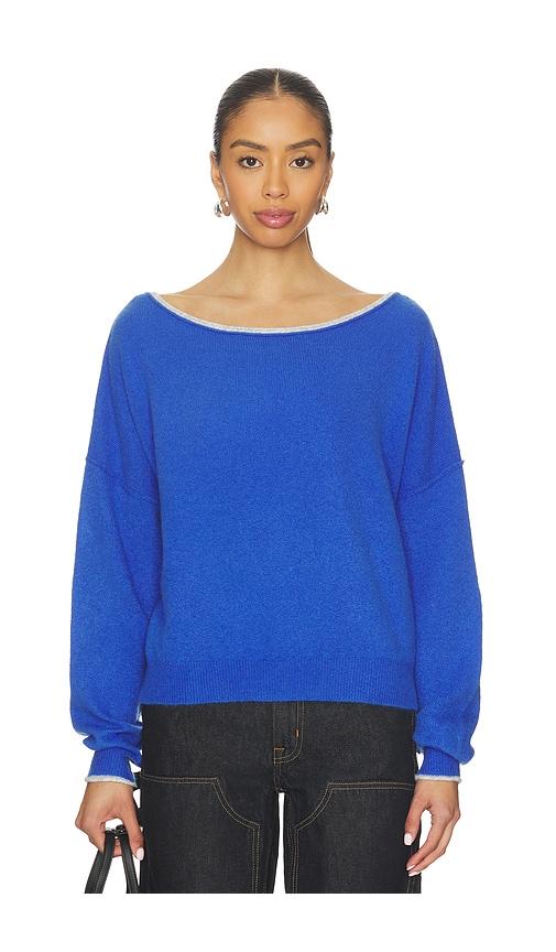 free people see me pullover sweater in blue.