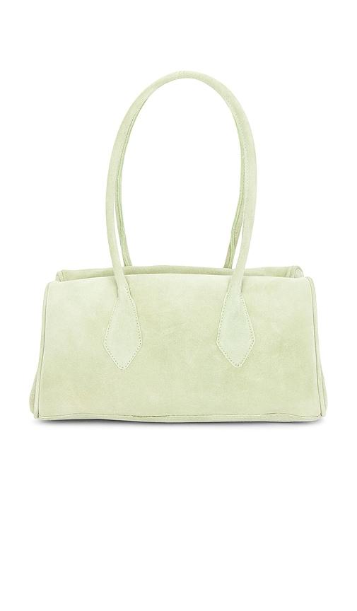 free people sierra suede shoulder bag in sage.