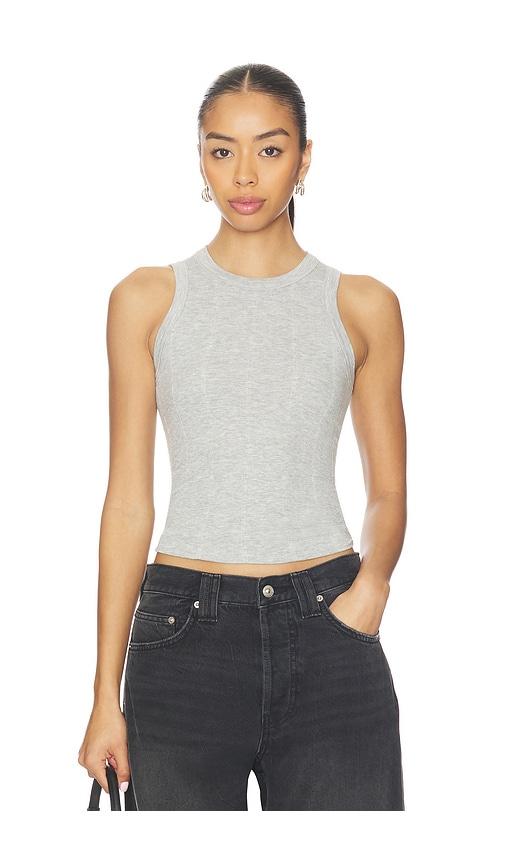 free people so soft seamless modal tank in grey.