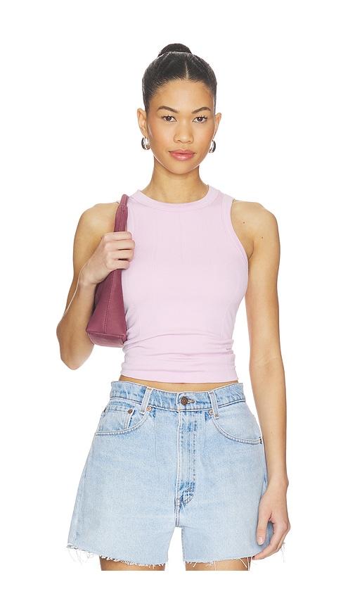 free people so soft seamless modal tank in pink.