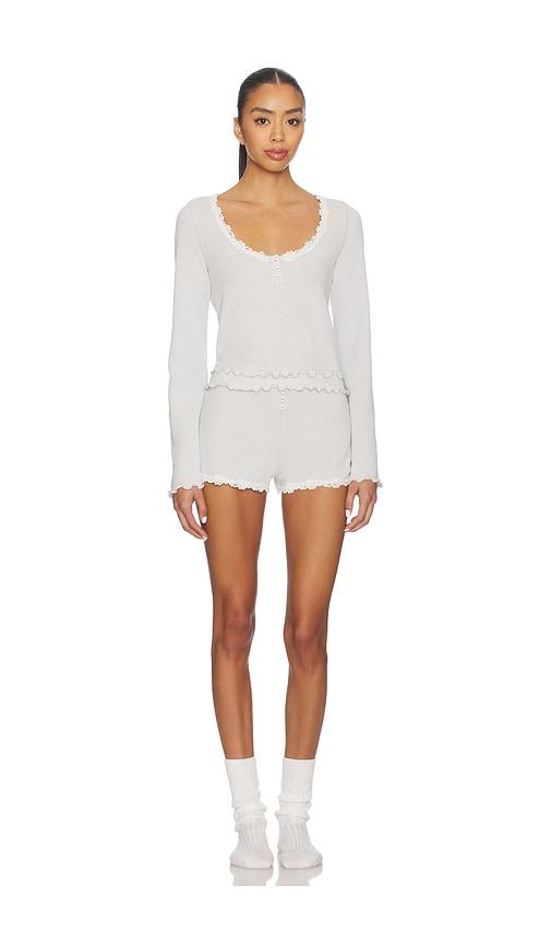 free people spring break sleep set in grey.