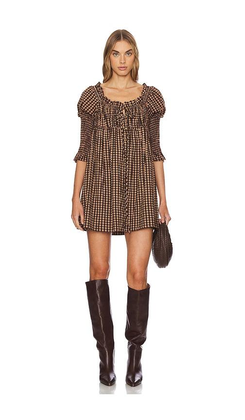 free people star dip mini dress in black.
