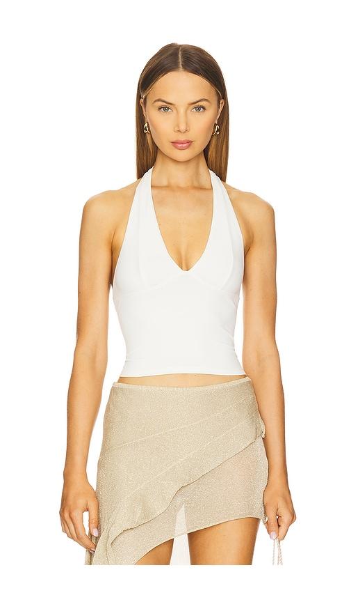 free people still here halter top in ivory.