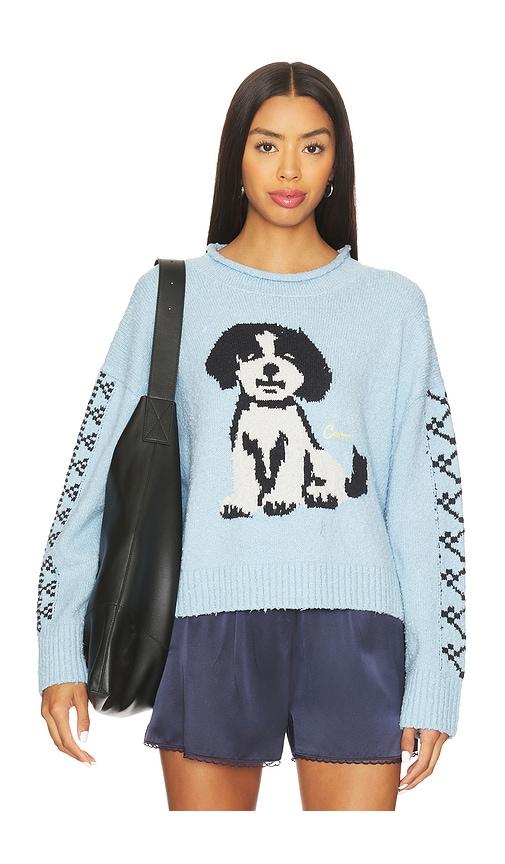 free people story book sweater in blue.