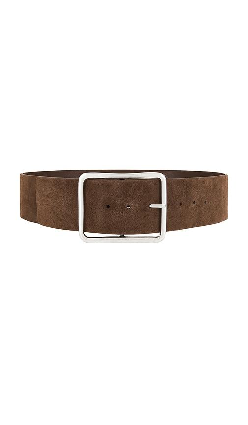 free people suede hex hip belt in cognac.