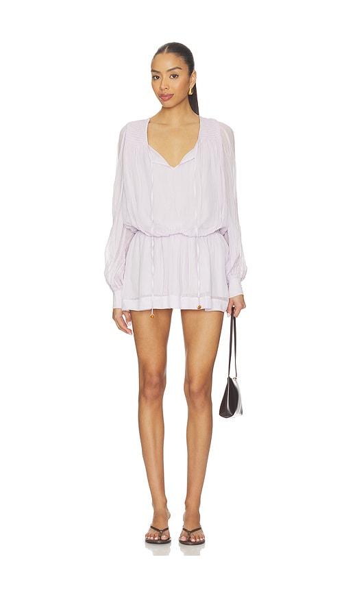 free people sunbeam mini dress in lavender.