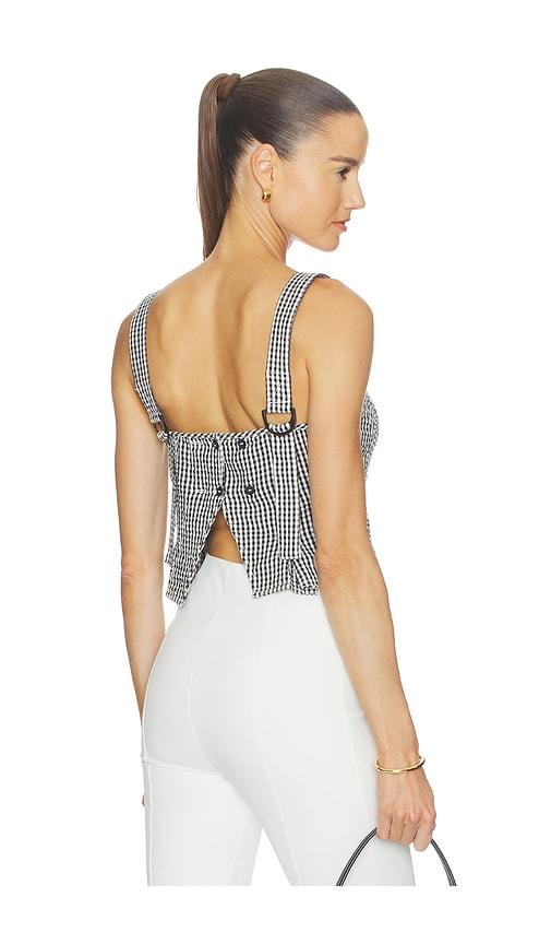 free people sunfaded top in black,white.