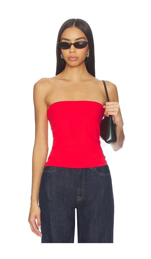 free people the carrie tube top in red.
