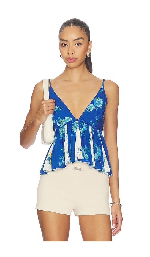 free people tillie top in blue.