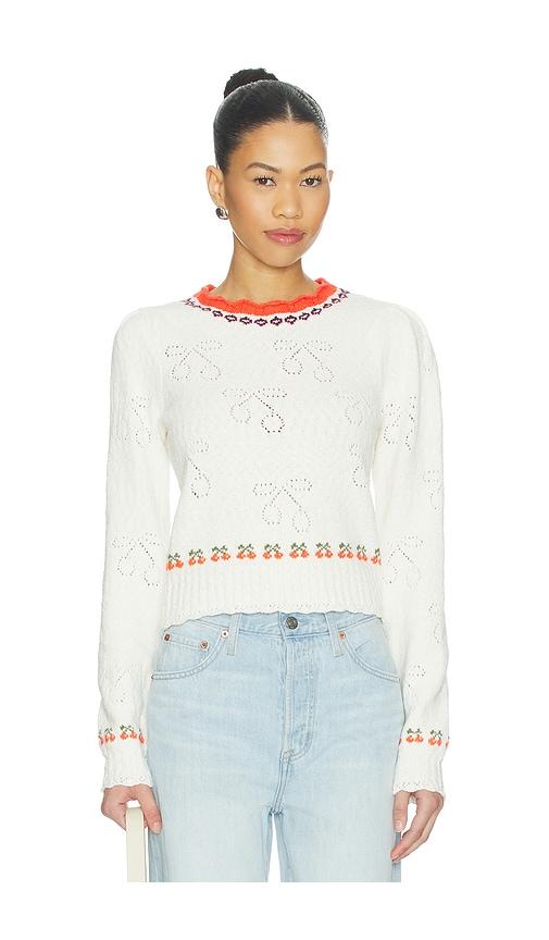 free people tilly pullover sweater in ivory.