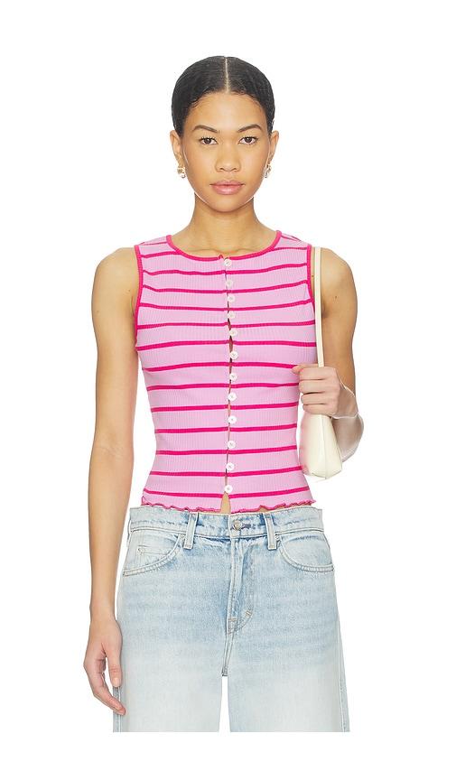 free people tilly striped vest in pink.