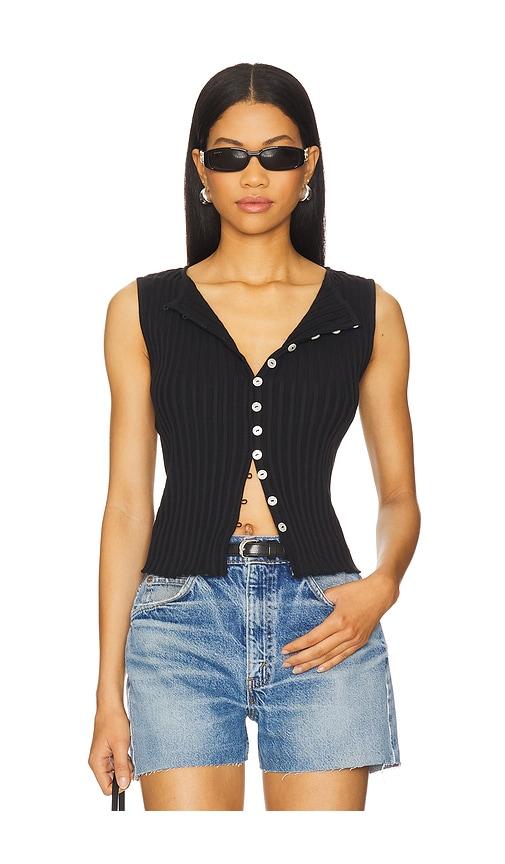 free people tilly vest in black.