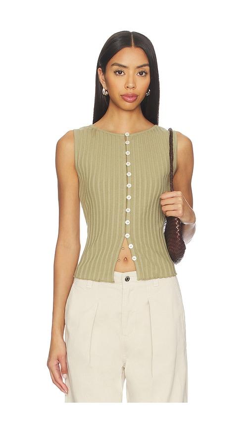 free people tilly vest in green.