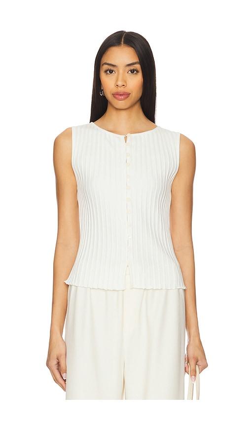 free people tilly vest in ivory.