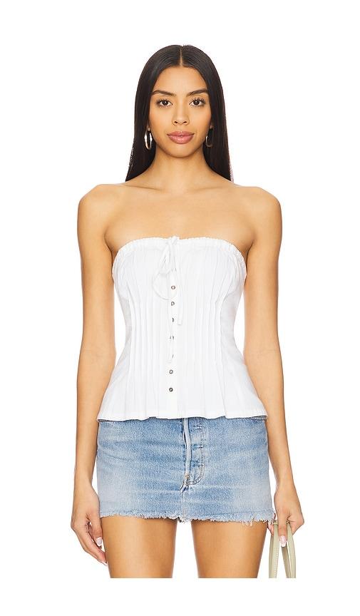 free people wink wink tube top in ivory.