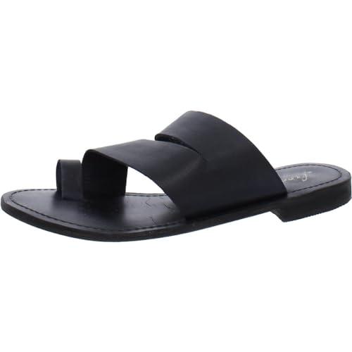 free people women's abilene top loop sandal, washed black, 6