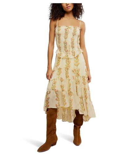 free people women's alejandra midi dress, cloud combo