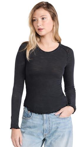 free people women's be my baby long sleeve, black
