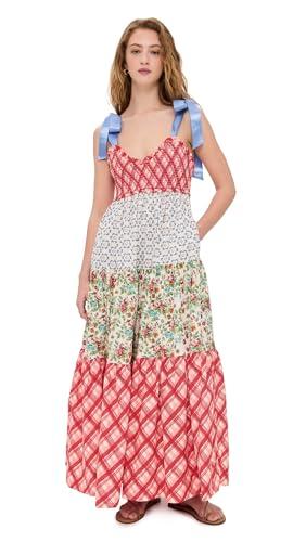 free people women's bluebell maxi, cherry combo
