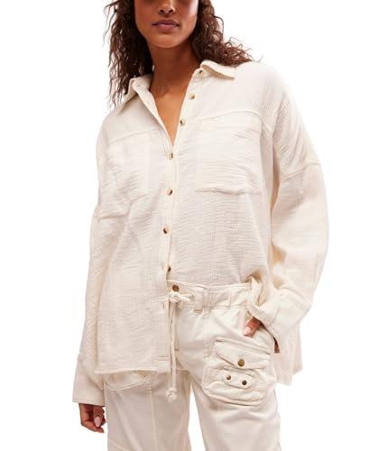 free people women's cardiff top, optic white