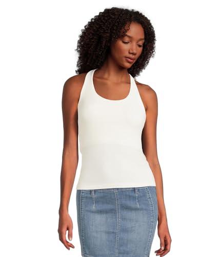 free people women's clean lines racerback, white