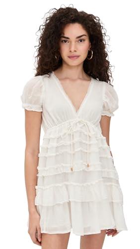 free people women's darcy mini dress, ivory, off white, l