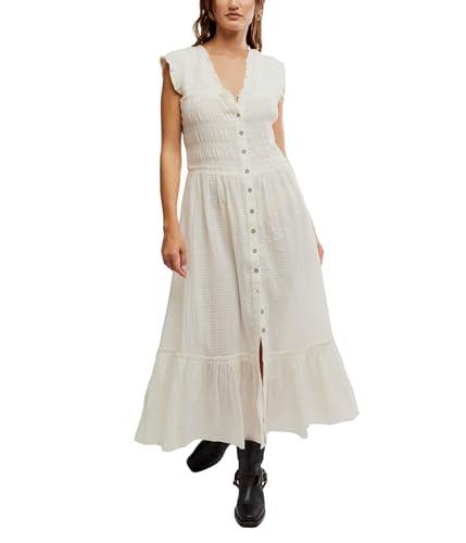 free people women's desert dazed midi, clean ivory