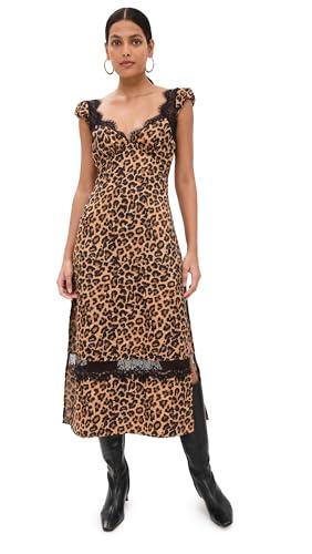 free people women's foolish heart printed midi dress, natural combo, s