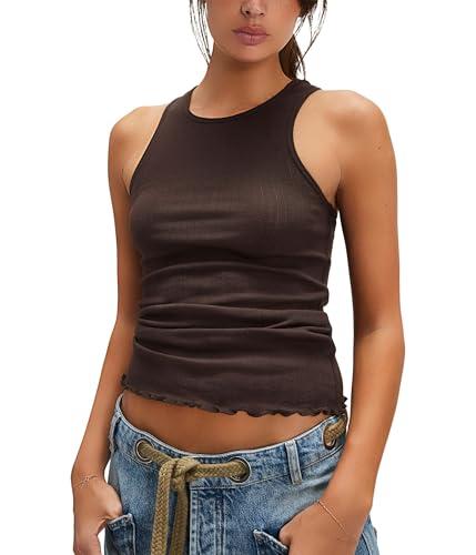 free people women's fresh in love tank, brown