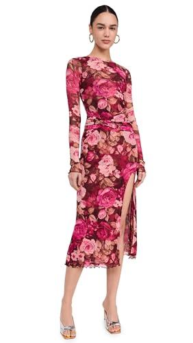 free people women's gianni dress, love combo, pink, floral, m