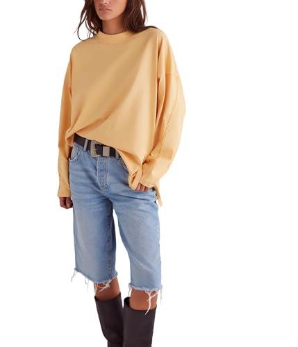 free people women's heater tee, flax
